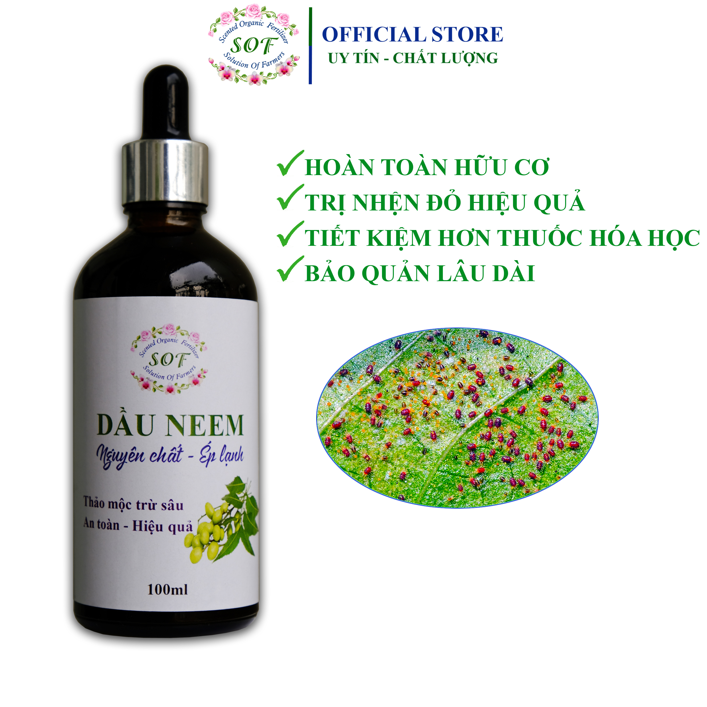 Thuốc sinh học đặc trị, diệt trừ nhện đỏ