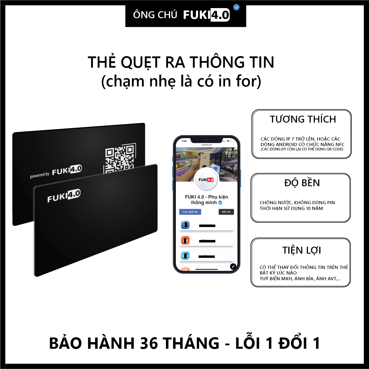 Card visit thông minh FUKI 4.0, chia sẻ thông tin một chạm