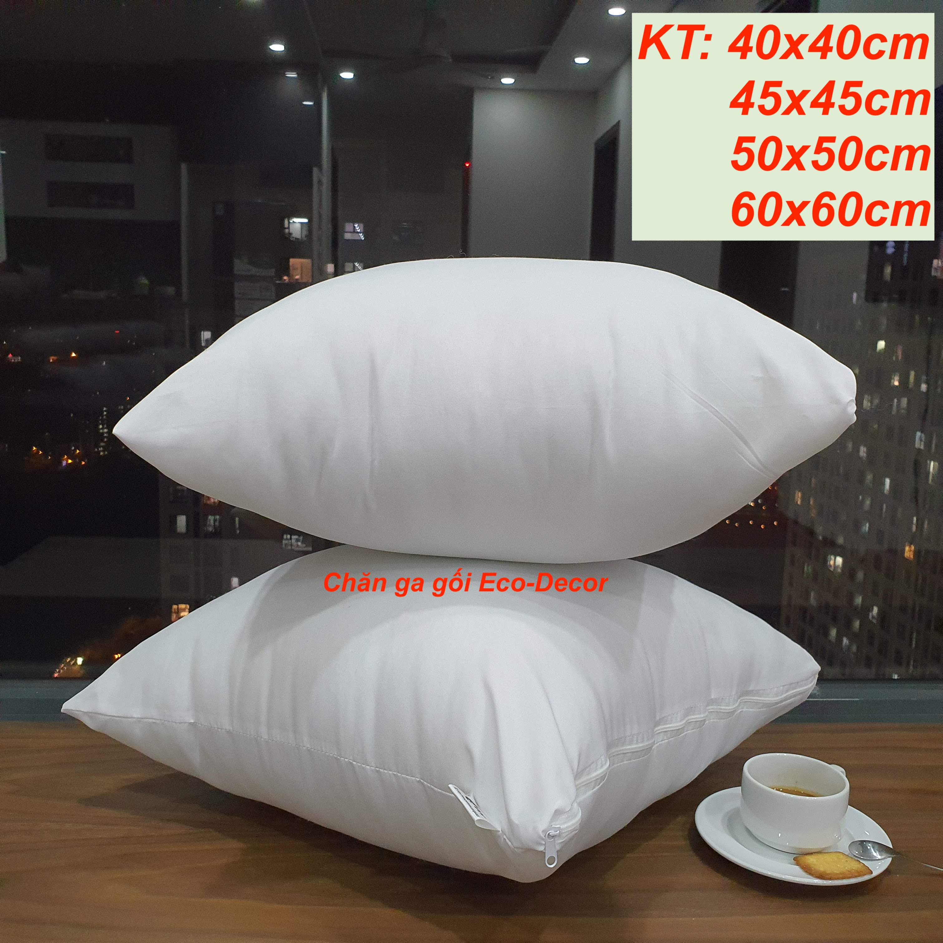 Ruột gối vuông tựa lưng sofa, trang trí Eco Decor kích thước 40x40cm