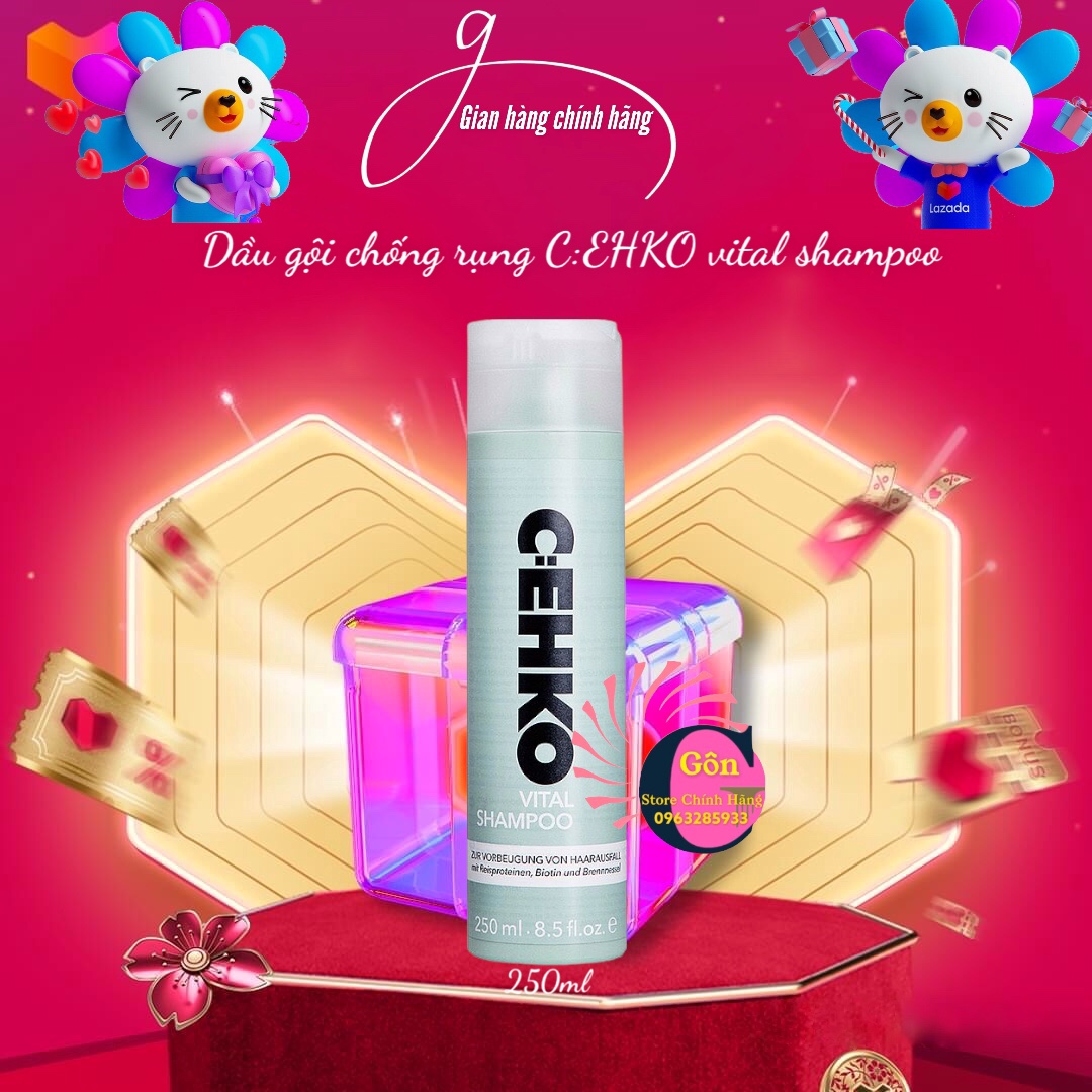 Dầu gội chống rụng kích thích mọc tóc, c:ehko 250ml - cehko chính hãng