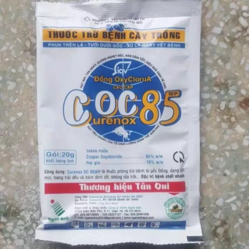 COC 85 WP - Thuốc trừ nấm bệnh cây trồng sương mai, thán thư, phấn trắng sẹo cho hoa kiểng và cây ăn trái