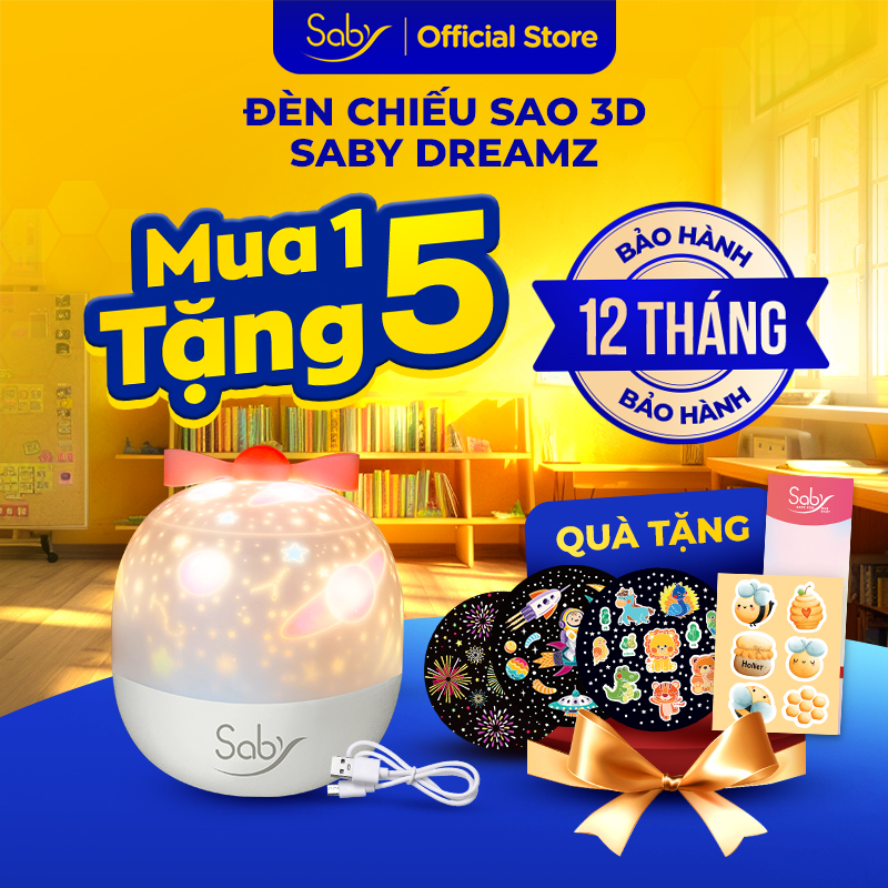 [LAZADASALE12 giảm 12% cho đơn 299k] Saby Dreamz star night light rechargeable battery 12 months warranty automates select variety of visual movies, birthday gifts