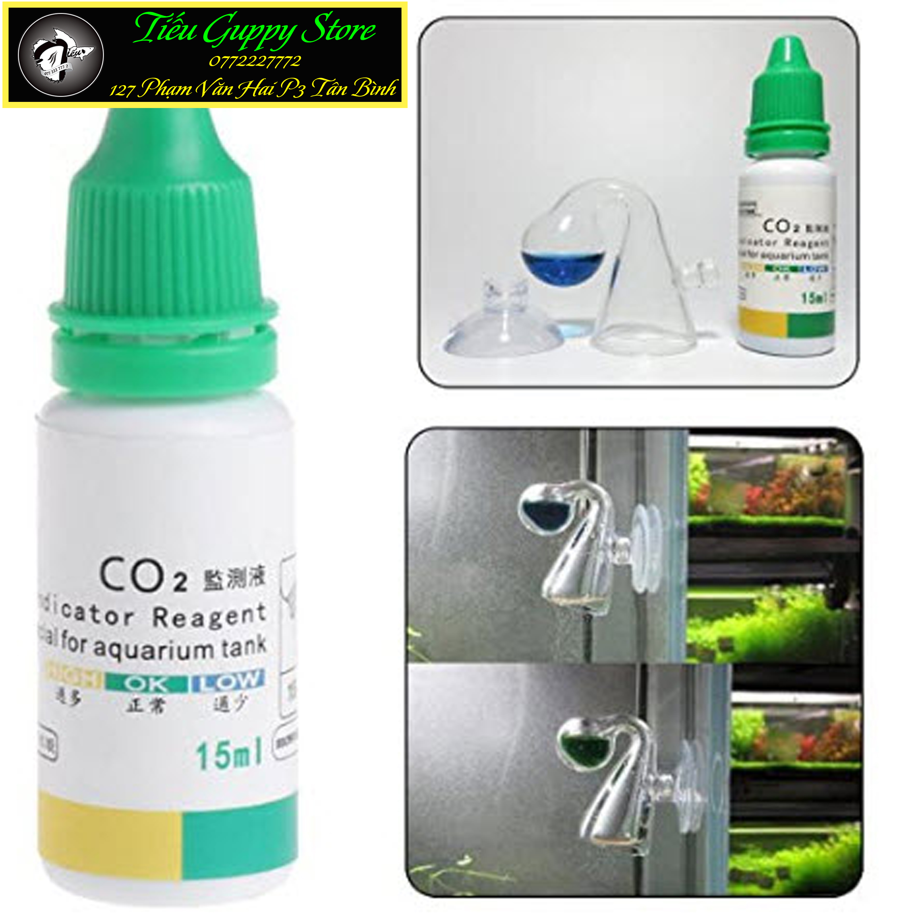 Bộ sản phẩm kiểm tra nồng độ co2 - dung dịch test co2 trong nước