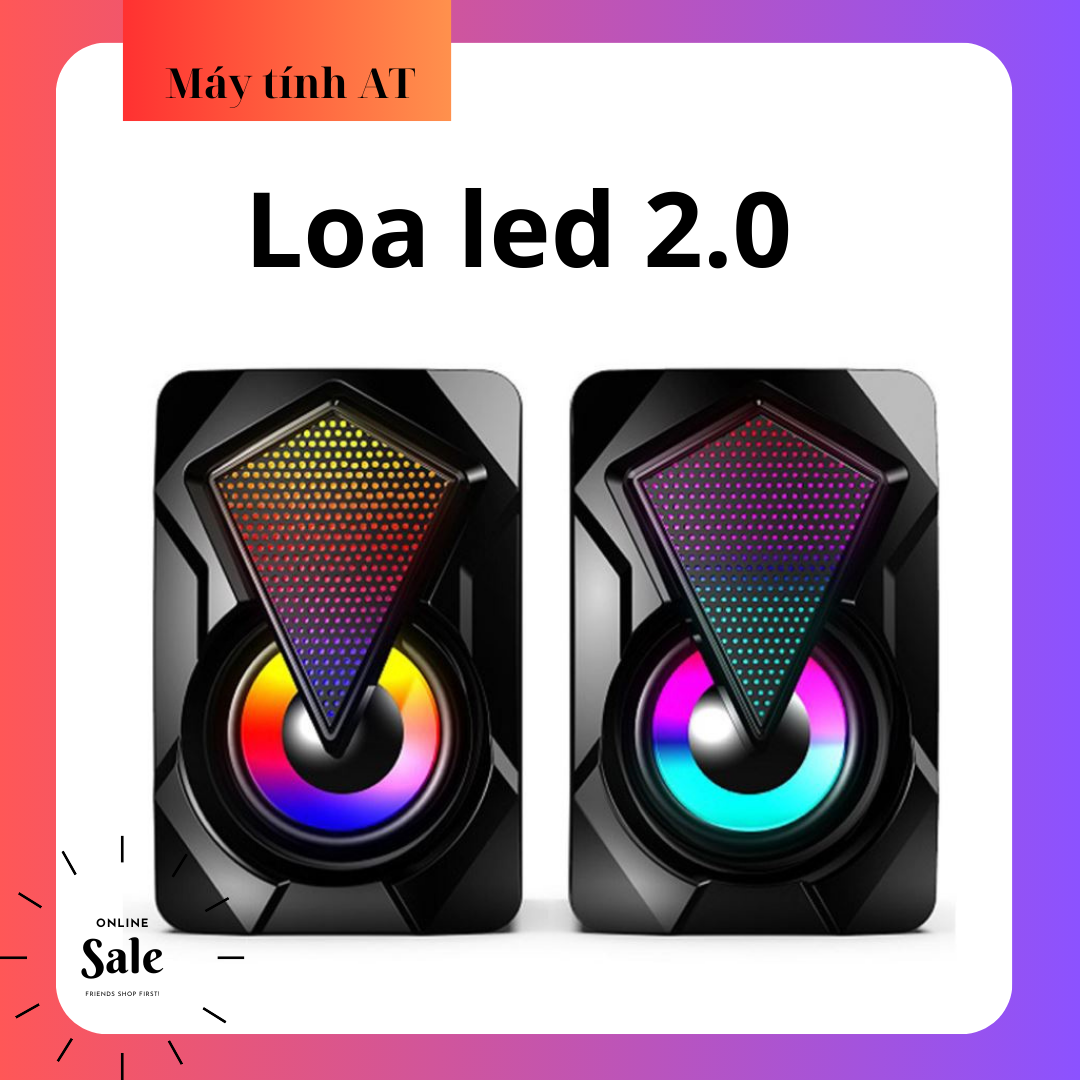 Loa Vi Tính Mini Có Led, Kiêm Đèn Ngủ