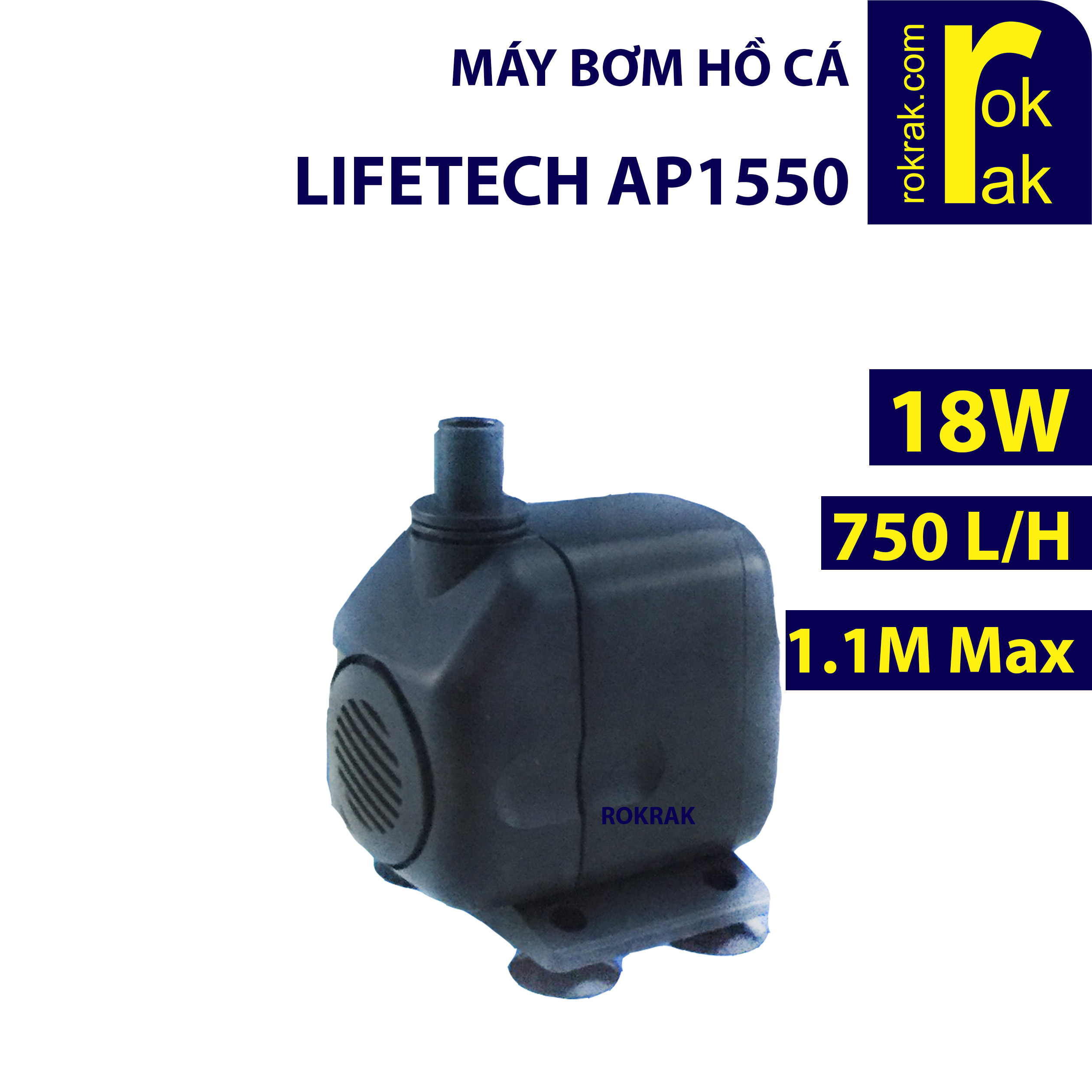 Máy bơm Lifetech AP 1550 dạng chìm cho hồ cá
