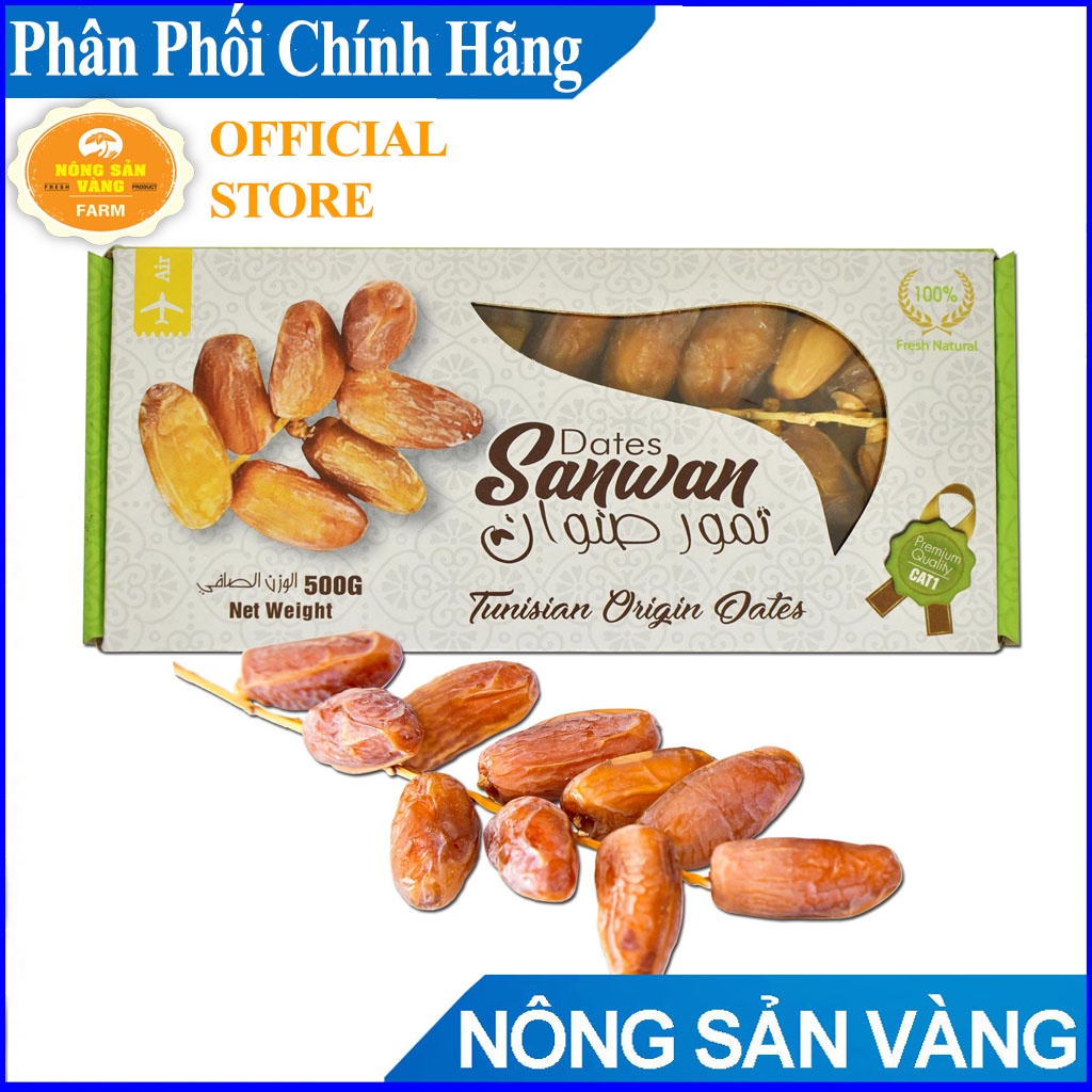 Chà là khô nguyên cành sanwan tunisia 500g, dẻo ngon không đường, chà là nguyên cành nhập tunisia - ttgt89