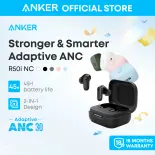 【TWS+ Stand】Soundcore by Anker R50i NC tai nghe không dây Adaptive ANC Bluetooth 5.4 tai nghe TWS 42dB Low Latency tai nghe iphone 45H Play Time tai nghe true wireless for iPhone 15 pro max Android Phone Laptop