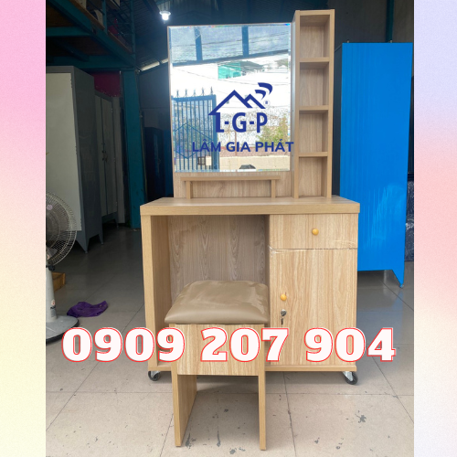 BÀN TRANG ĐIỂM CÓ KỆ MFC KÈM GHẾ ĐỆM CAO CẤP [ HCM ]