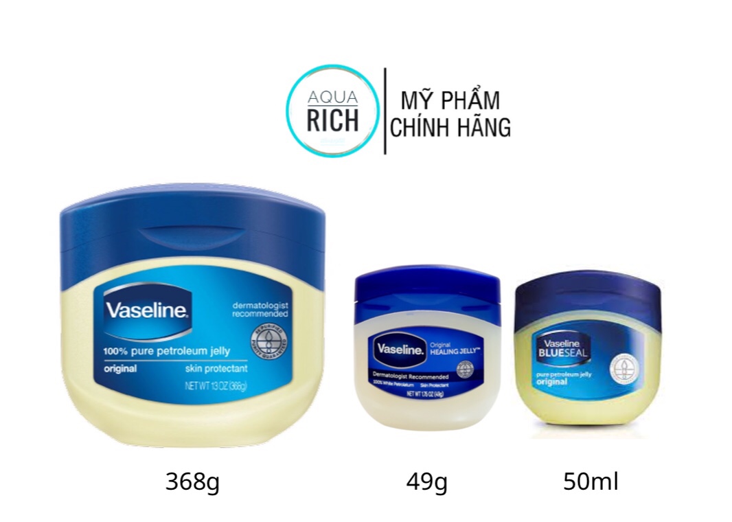 Sáp Dưỡng Ẩm Vaseline Original 368g Hủ Đại 49g 106g [49g - 50g - 106g - 368g - 450g]