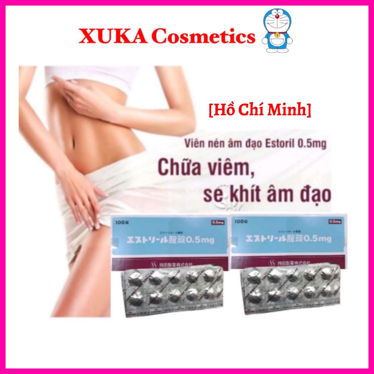  Viên nén đặt phụ khoa âm đạo Nhật Bản Estoril 0.5mg diệt khuẩn phụ khoa viêm ngứa vệ sinh phụ nữ se khít làm hồng vùng kín 