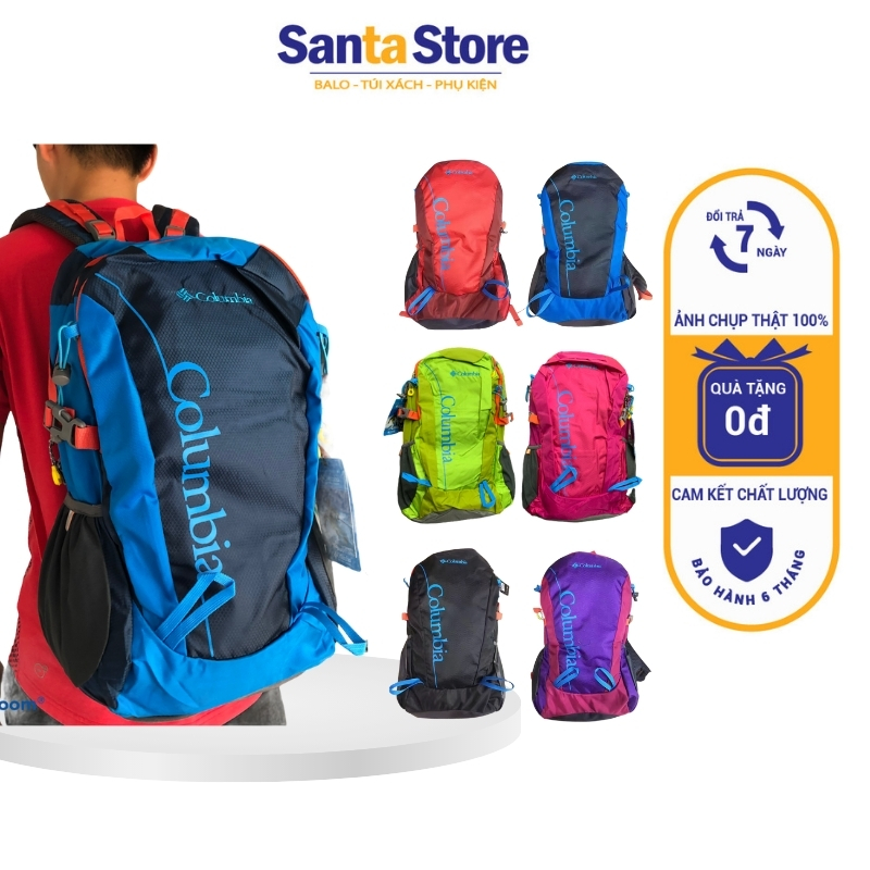 Balo du lịch nam nữ thời trang Columbia phong cách thể thao CL30L vải chống nước siêu nhẹ cao cấp giá rẻ đựng quần áo, đồ dùng cá nhân, có ngăn đựng laptop