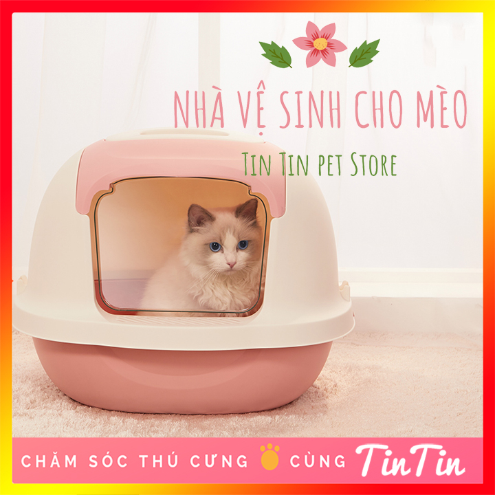 Nhà Vệ Sinh Cho Mèo Dạng Hộp Kín Kèm 01 Xẻng Xúc #Tintin Pet Store