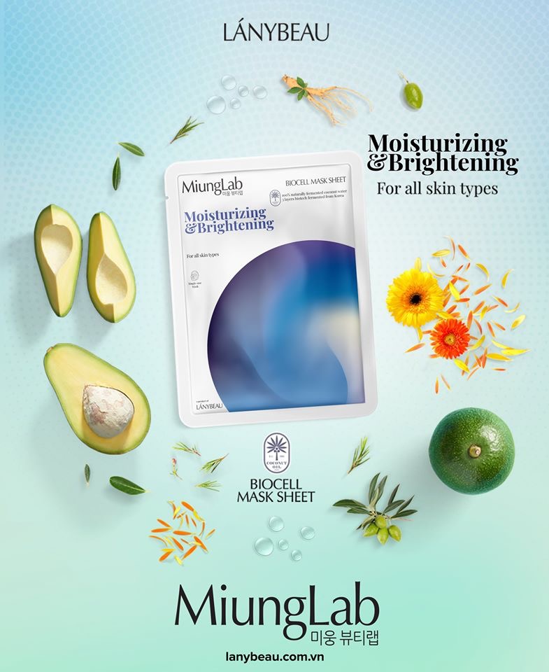 Mặt nạ dừa tươi miung lab combo 5 miếng