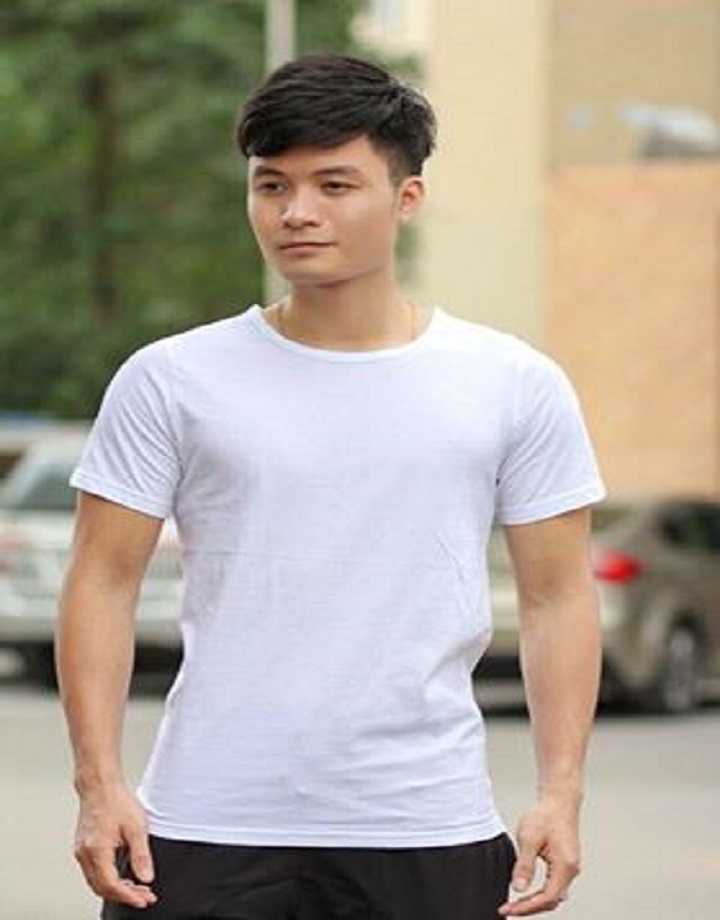 Áo thun nam cao cấp vải cotton màu trắng