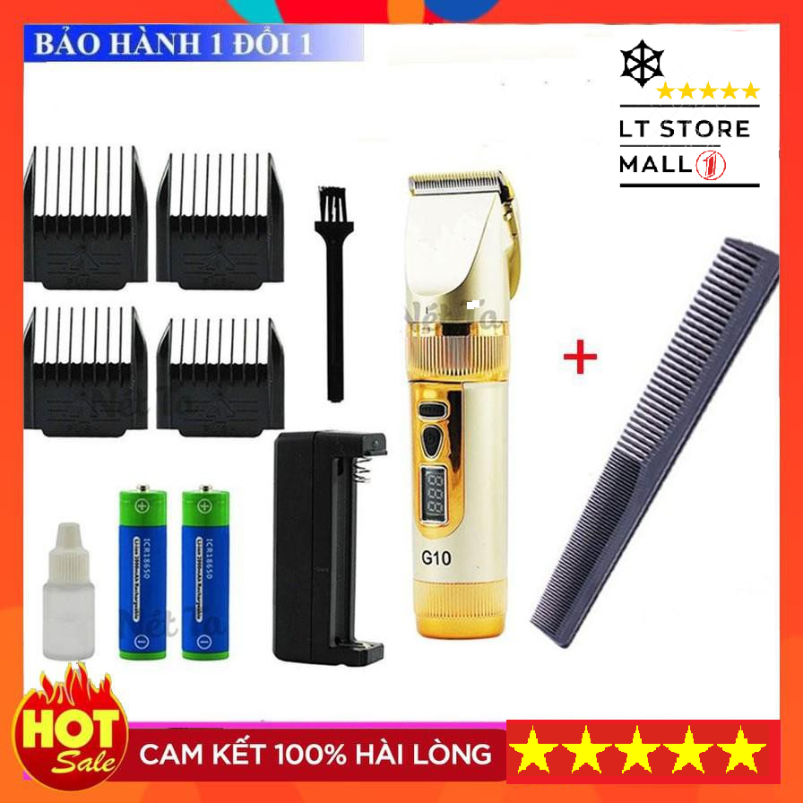 Tông Đơ Hớt Tóc Nhật Bản G10 TẶNG KÈM PIN SƠ CUA + Lược Cắt Tóc