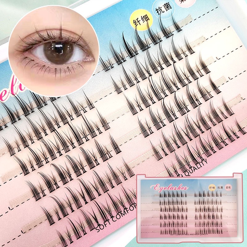 Lông mi giả tự nhiên 156 cụm with Keo dán Đen Lông Mi Giả , nhíp gắp lông mi