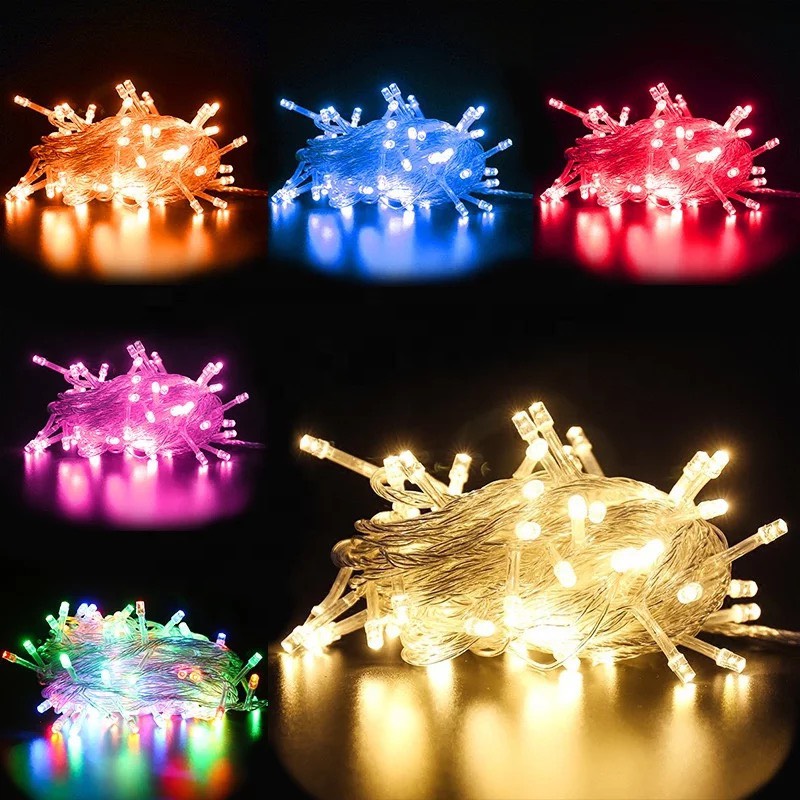 (Chọn Màu) Đèn Led Trang Trí Đom Đóm Cắm Điện 4 Mét Bóng Fairy Light Nhấp Nháy Và Đứng Yên, Decor Quán Ăn, Quấn Cây, Tiệc