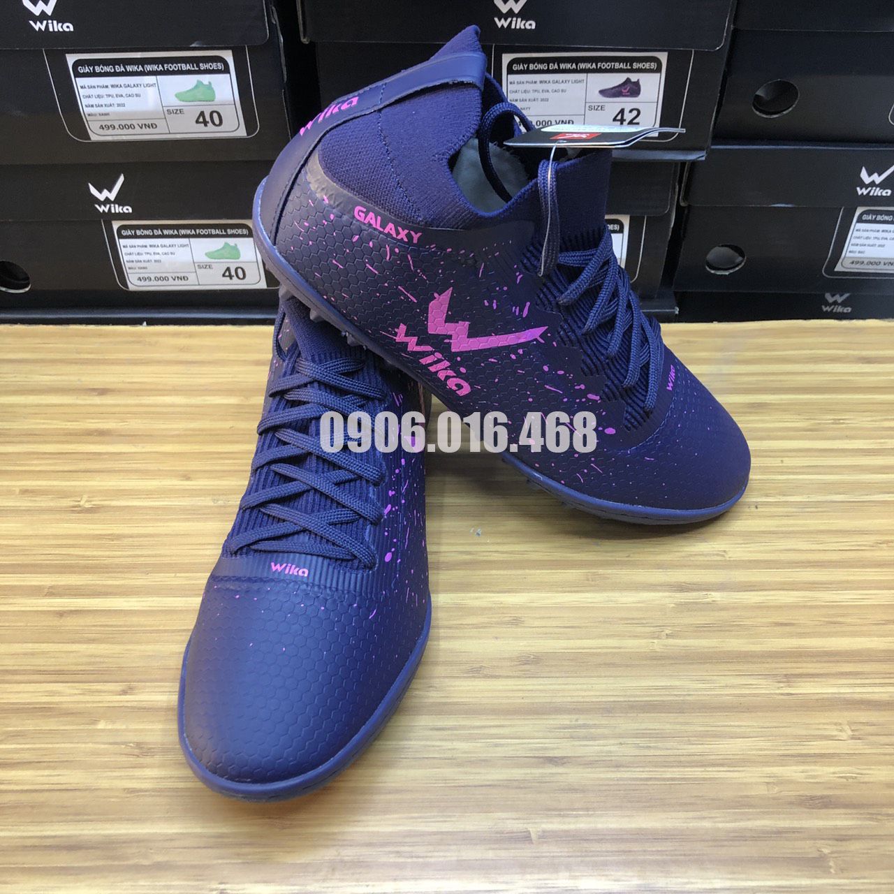 Giầy đá bóng Wika Galaxy, Giầy đá bóng sân cỏ nhân tạo (Đủ màu, Đủ Size, FullBox)