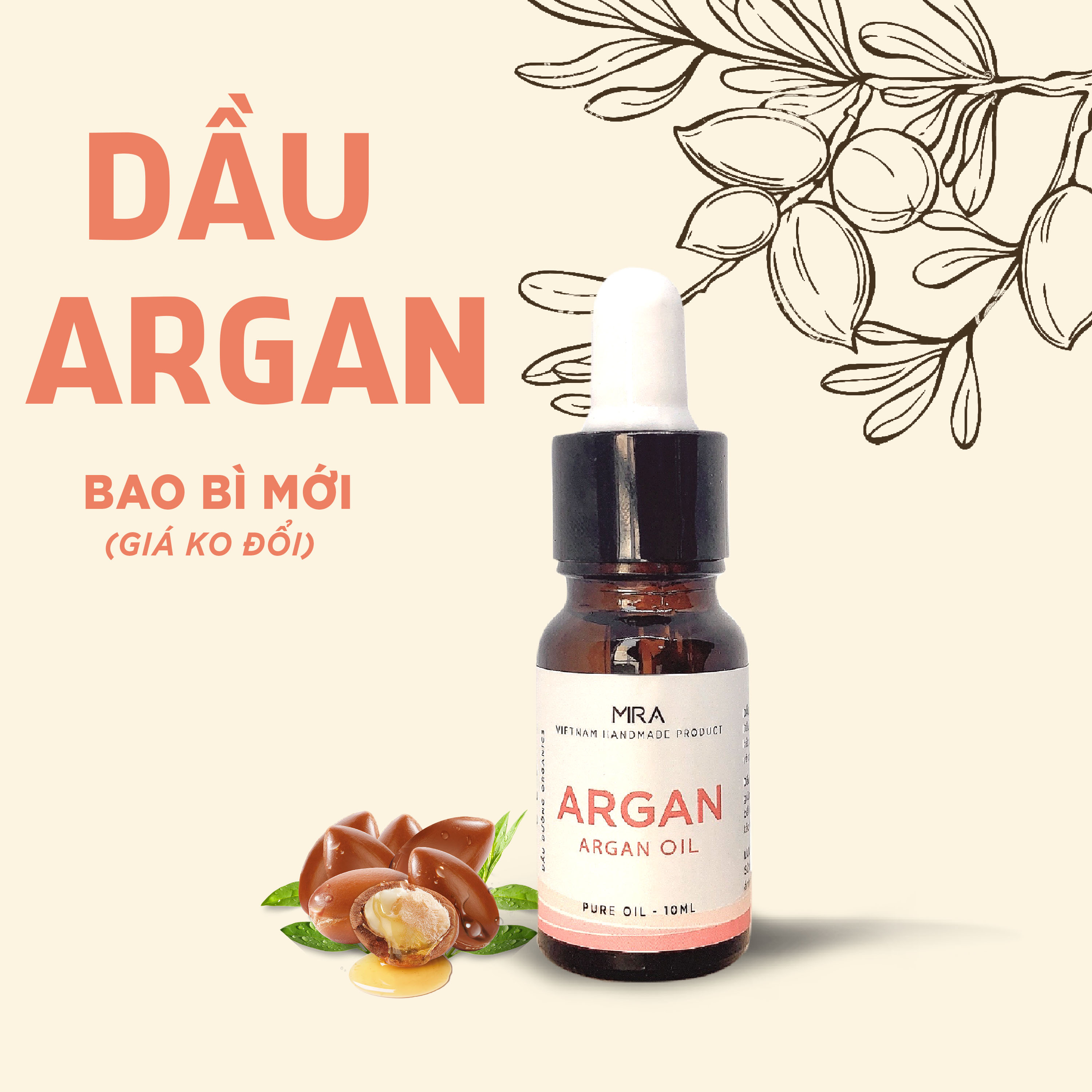 Dầu Argan Organic Nguyên Chất Miracare 30ml