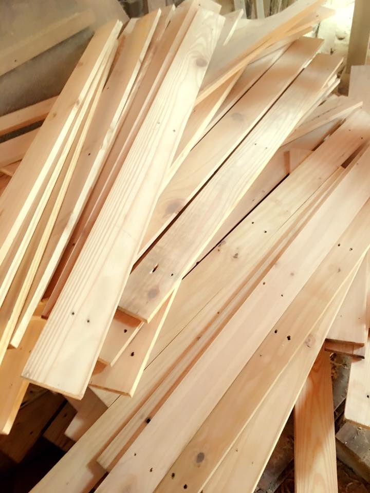 MS04  Combo 20 thanh gỗ thông dày 1.2cm x 3cm x dài 50cm + láng mịn 4 mặt