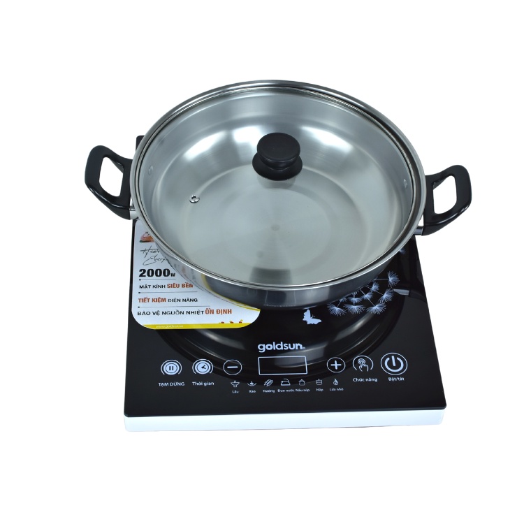 Bếp điện từ đơn goldsun gic3201-d, tặng kèm nồi lẩu