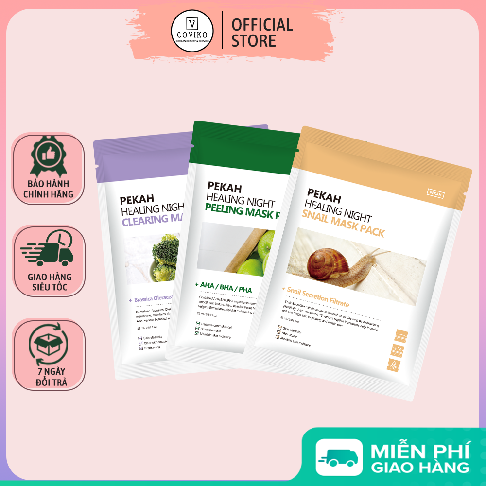 Mặt nạ giấy dưỡng da PEKAH dưỡng ẩm 25ml
