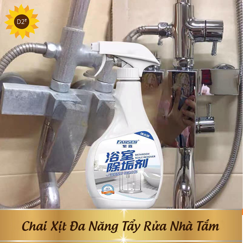 Chai xịt tẩy rửa hàn quốc 500ml - nước xịt đa năng tẩy rửa nhà tắm, nhà bếp, tẩy vết ố, tẩy cặn canxi trên inox ,tẩy rửa đa năng