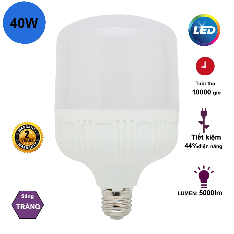 Bóng đèn LED 40W cao cấp. Bóng đèn tiết kiệm điện
