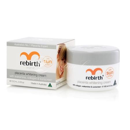 KEM NHAU THAI CỪU DƯỠNG TRẮNG DA REBIRTH PLACENTA WHITENING CREAM WITH COLLAGEN, WAKAMINE &amp;amp; SUNSCREEN 100ML ( HÀNG NHẬP KHẨU TỪ ÚC - HOÀN TIỀN 100% NẾU PHÁT HIỆN HÀNG GIẢ )