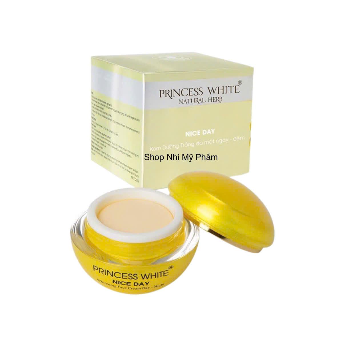 Kem Nice Day Princess White Dưỡng Trắng Giữ Ẩm Ngừa Lão Hóa Da  22gr