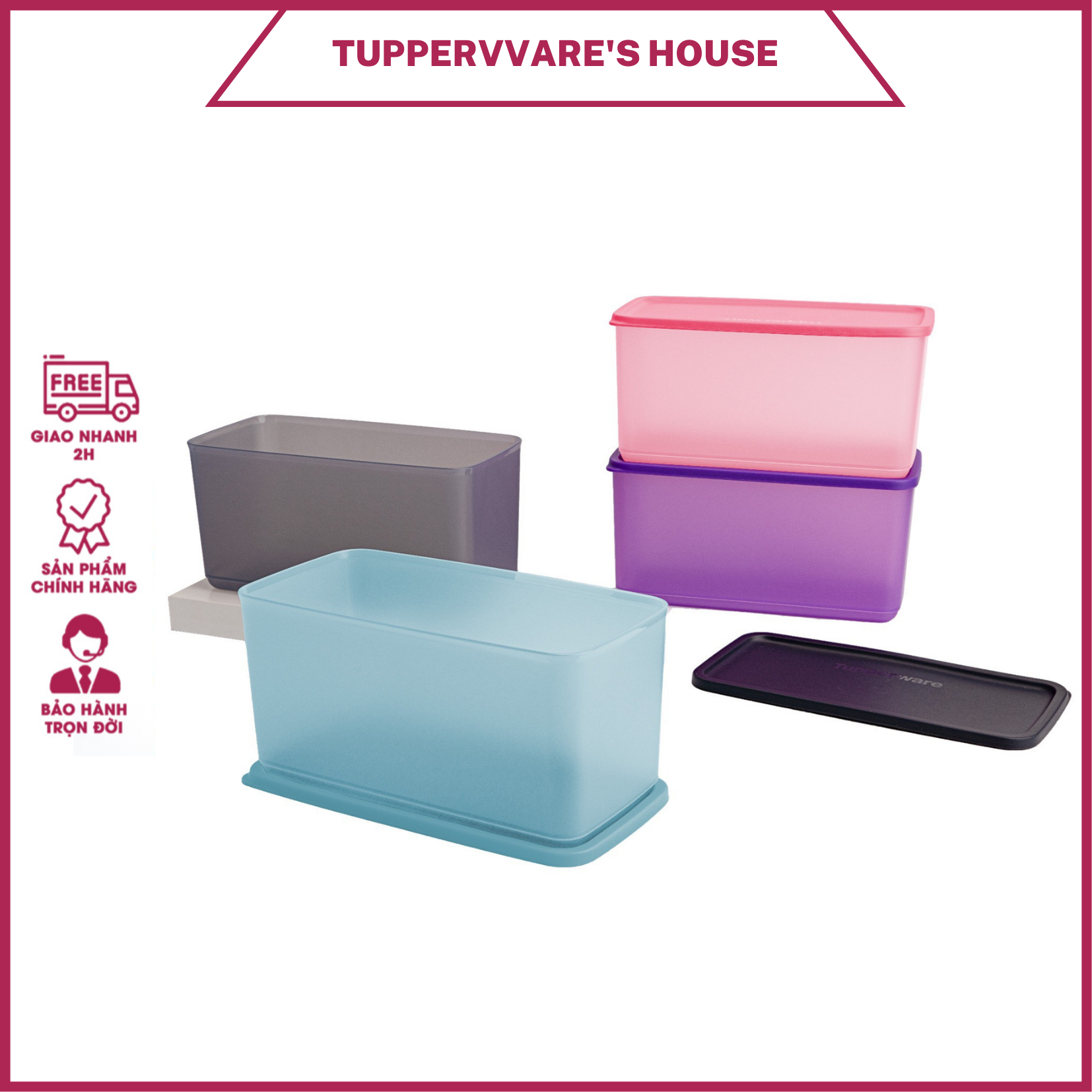 Bộ hộp bảo quản thực phẩm tupperware funtastic