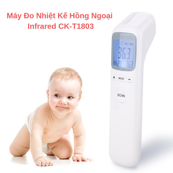 Nhiệt Kế Hồng Ngoại Đo Trán, Đo Tai Cho Trẻ, Nhiệt kế điện tử đa năng đo nhiệt độ phòng, thân nhiệt, nhiệt độ nước tắm và nước pha sữa cho bé. bảo hành 24 tháng