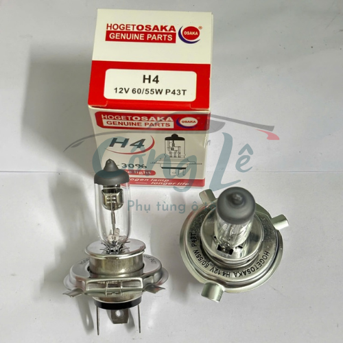 Bóng đèn pha cos H4 12V 60/55W dùng cho xe Kia K200, K250, Bongo 3, Hyundai Porter 2, ... Hàng HogetOsaka Hàn Quốc