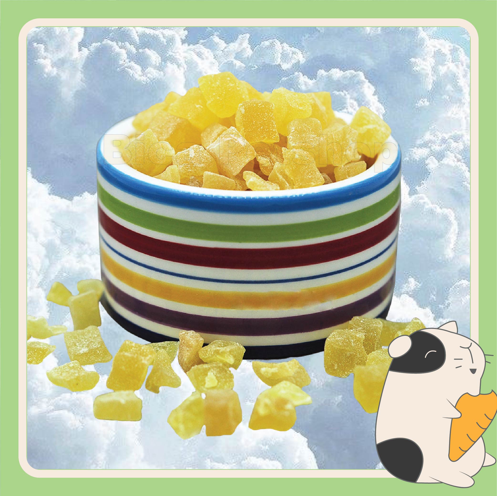 Đu đủ sấy 100g giàu vitamin C cho chuột lang, thỏ, hamster,..