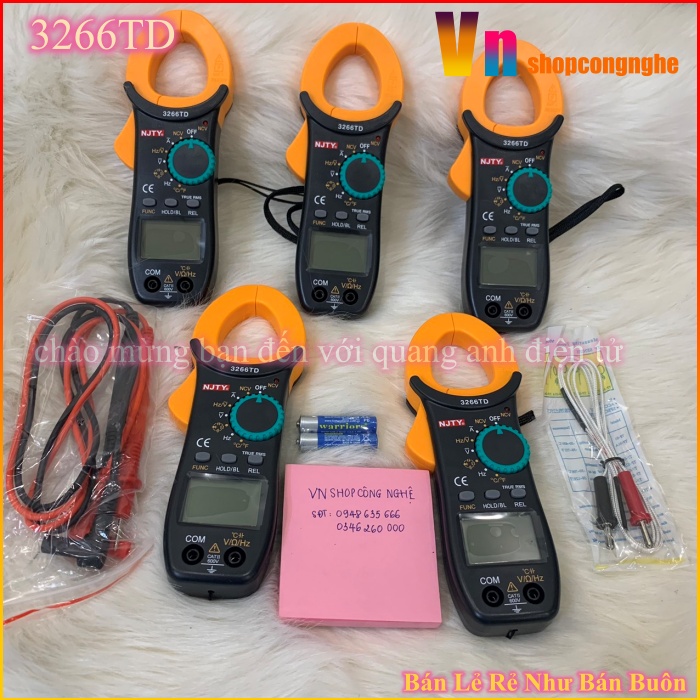 3266TD Đồng Hồ Ampe Kìm Kẹp Dòng NJTY ( ĐO A DC,AC), TỤ,TẦN SỐ , NHIỆT ĐỘ