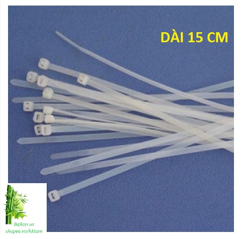 (100 cái) dây buộc bằng nhựa dài 10cm, 15cm, 20cm (tùy chọn)