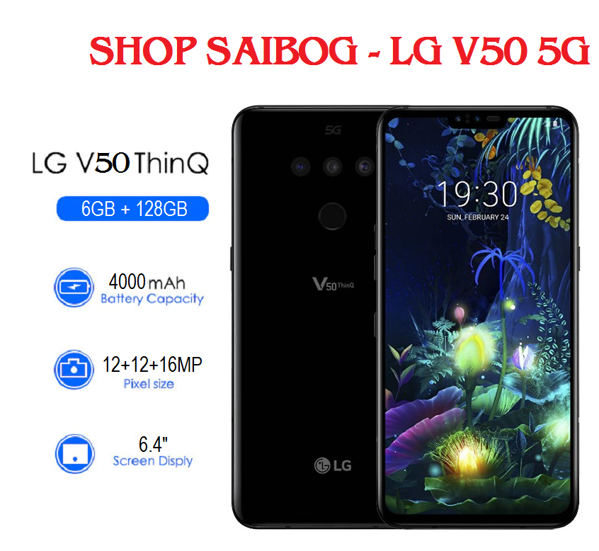 Điện thoại LG V50 Thinq 5G, màn P-OLED cấu hình khủng chụp ảnh chiến game bá đạo