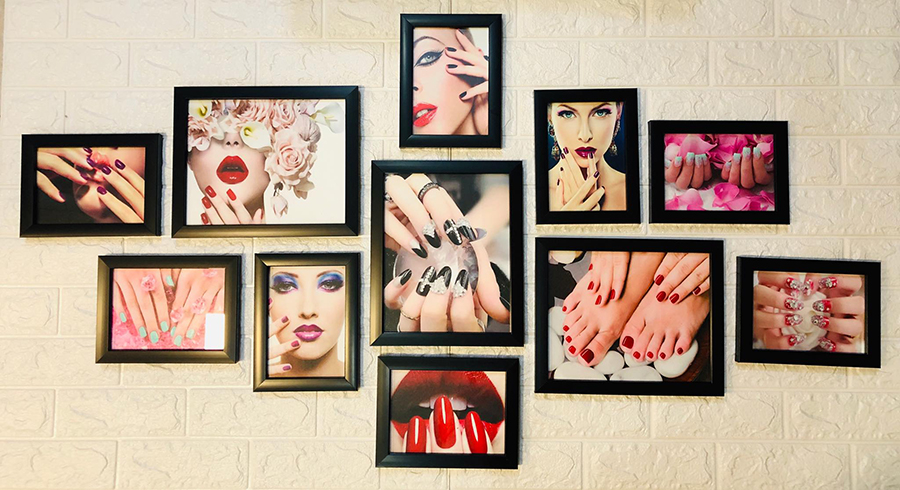 Ka179 nail salon wall photo frame