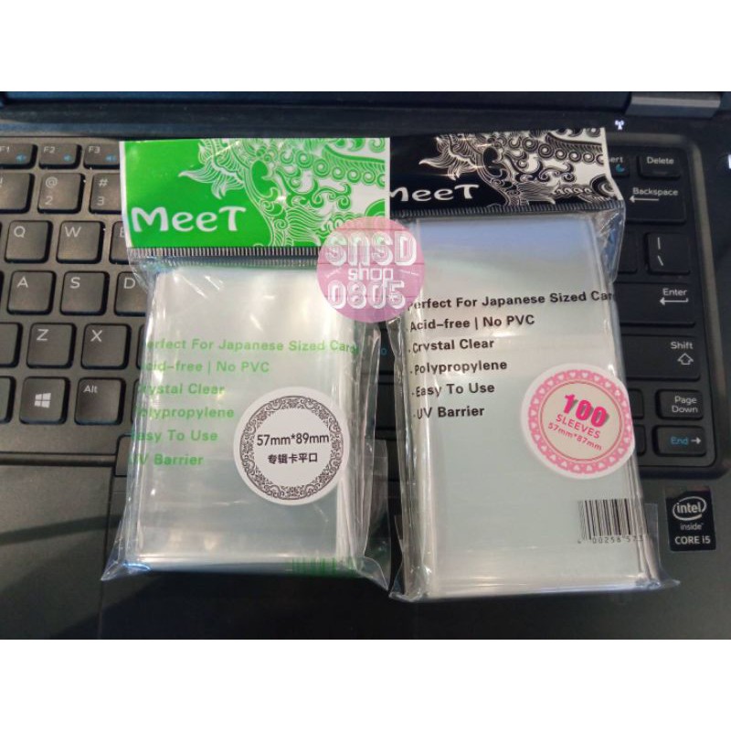 Siêu dày sleeve meet dán/không đựng card , bọc đựng card meet 5.7*8.7cm , bọc thẻ bài pokemon , yugioh