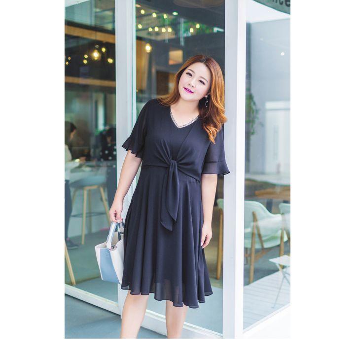 Đầm béo , đầm bigsize vải rũ cực gọn dáng MQ 56