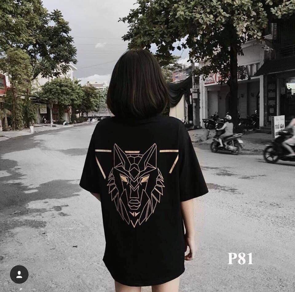 Áo Thun Tay Lỡ Fom rộng unisex dành cho nam Và nữ hình thật HADES Đầu sói