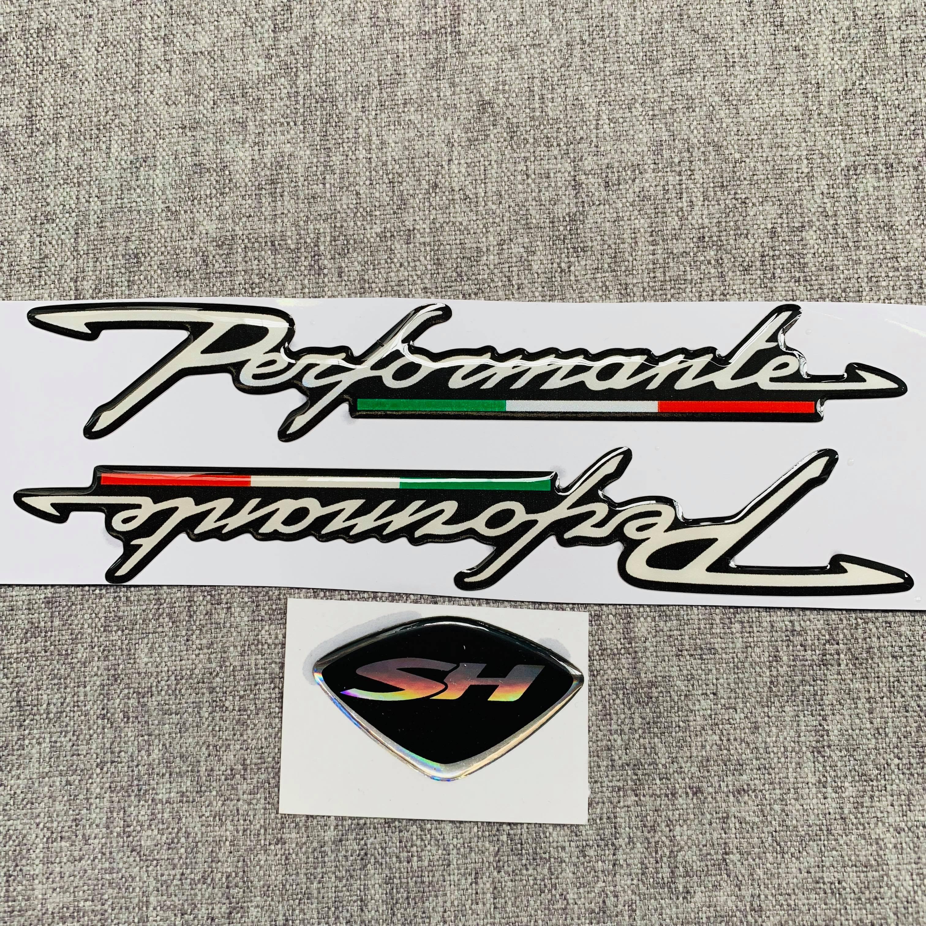 COMBO TEM LOGO CHỮ SH ĐEN VÀ CHỮ PERFORMANCE ĐEN CHO DÒNG XE SH