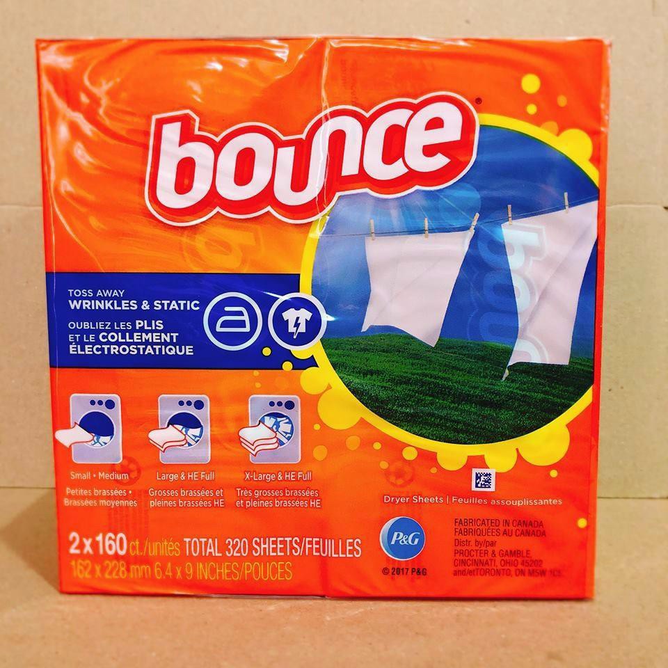 [HCM]Giấy thơm Bounce-Dùng cho máy sấy -mỗi hộp 160 tờ