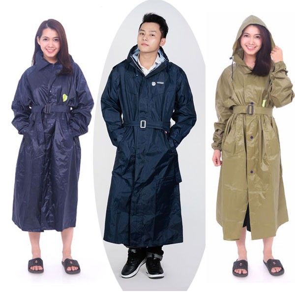 Áo mưa măng tô vải dù 1m4 chống thấm cao cấp phong cách