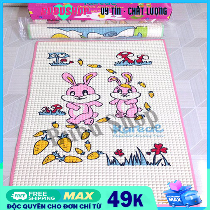 Nệm Cao Su Cho Bé Sơ Sinh Thiên Nhiên Chống Thấm Kareal Thảm Lót Chống Thấm Dành Cho Bé Trai Và Gái Dễ Dàng Lau Chùi An Toàn Cho Bé ( Size 60X90CM)