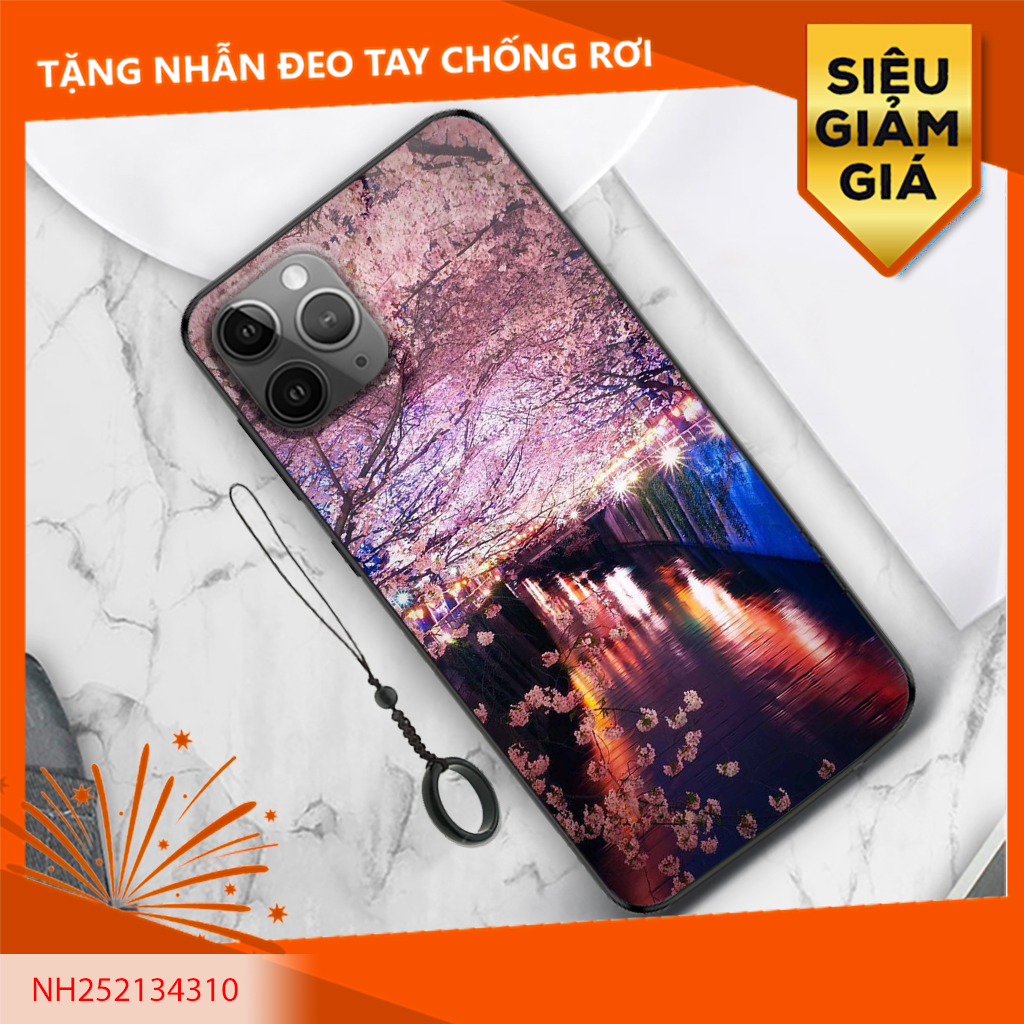 ỐP IPHONE, SAMSUNG TRÁNG GƯƠNG HOA ANH ĐÀO BAN ĐÊM NH252134310