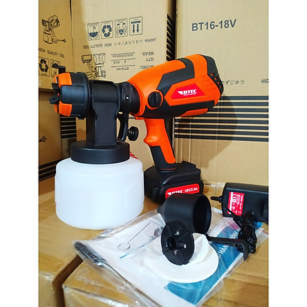 Máy phun sơn xài pin btec bt16-18v