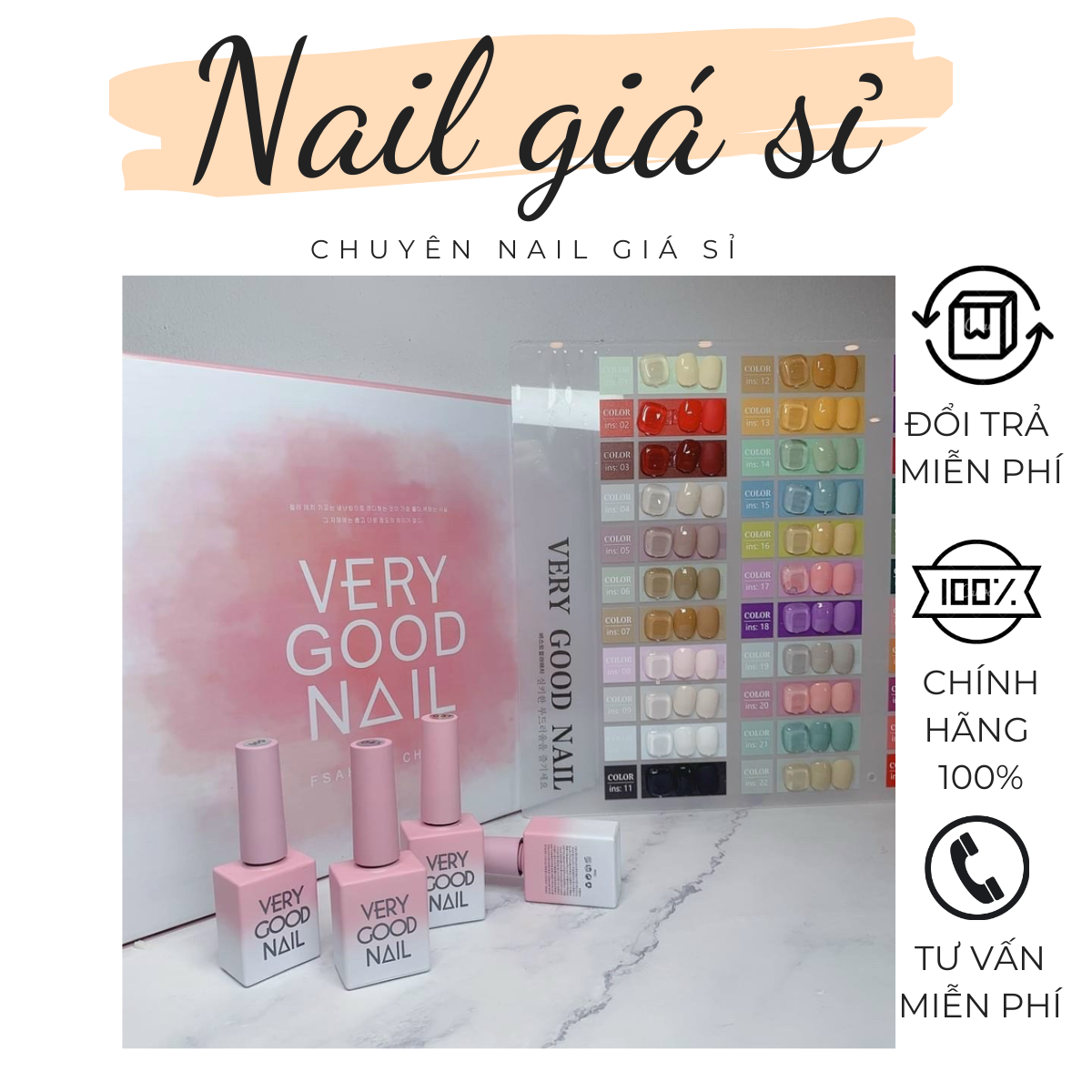 Set sơn 44 màu Very Good Nail dòng sơn gel Hàn Quốc