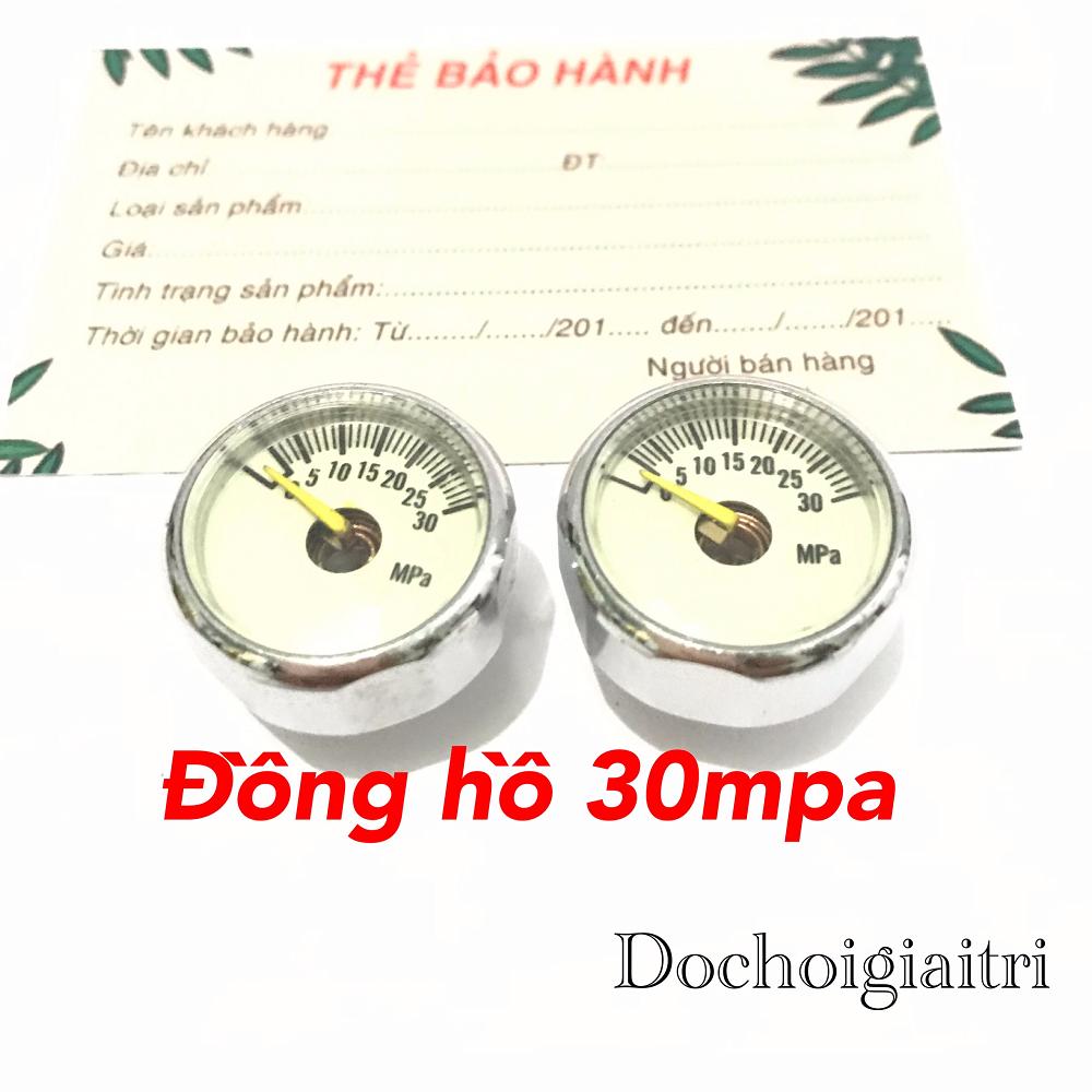 Đồng hồ đo áp suất khí ném 30mpa 10 mm bơm cao áp van cứu hỏa