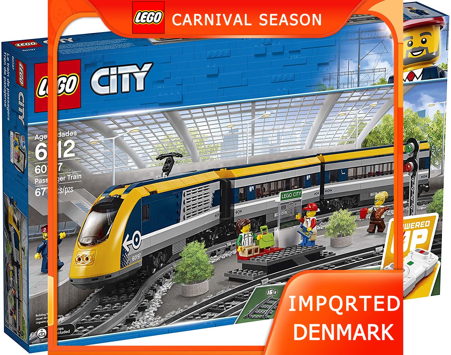 The new bộ xây dựng lego city passenger train 60197 , hộp bên ngoài